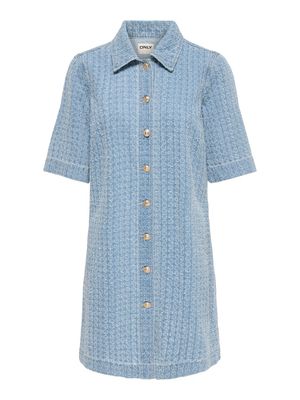 ONLBELLE BOUCLE S/S DNM DRESS BJ Light Blue Denim