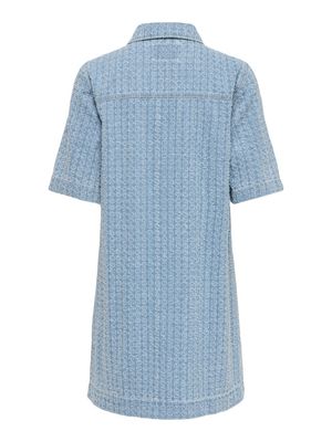 ONLBELLE BOUCLE S/S DNM DRESS BJ Light Blue Denim