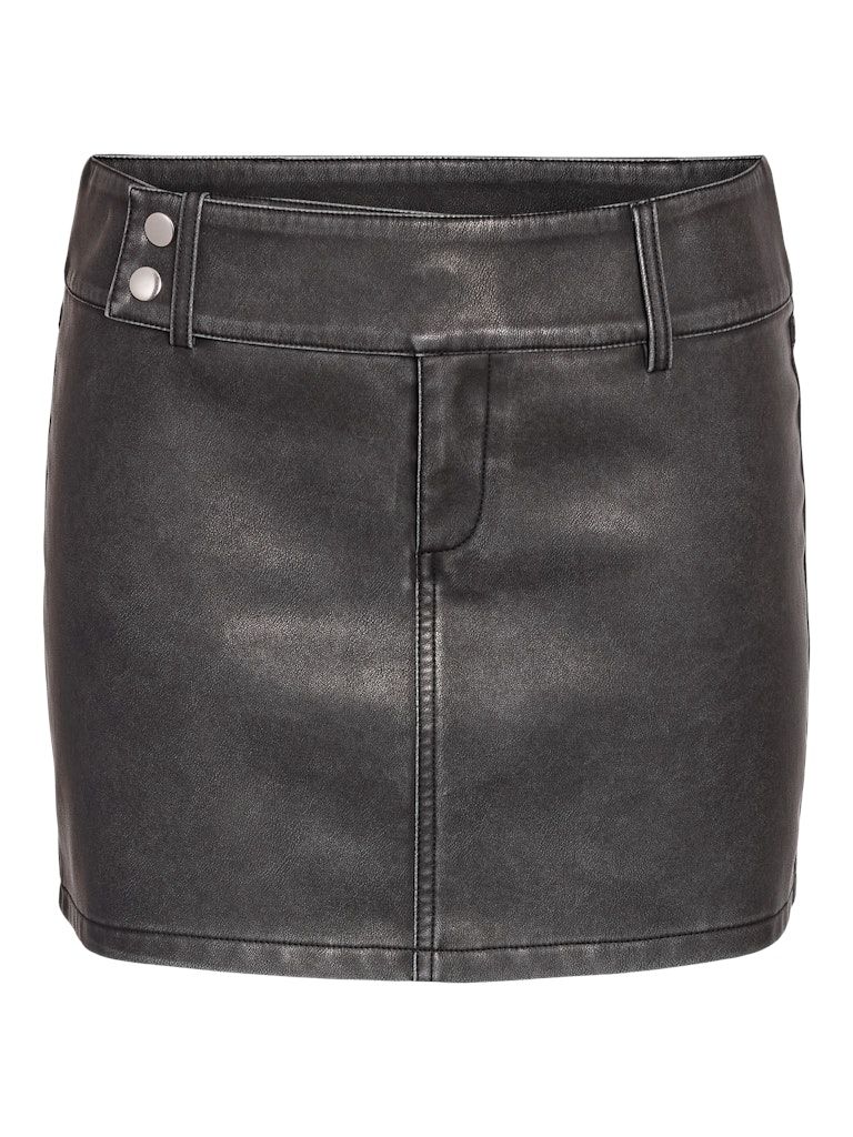 NMGEENA NW WASH PU SKIRT Black-WASH