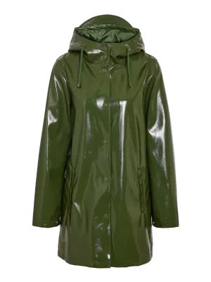 NMSKY L/S A-LINE VINYL COAT Kombu Green