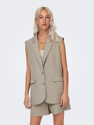 ONLLINDA S/L MEL OVERSIZE WAISTCOAT TLR Fungi/melange