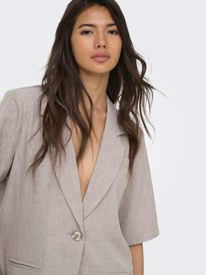 ONLLINDA LIFE S/S MEL OVS BLAZER TLR Fungi/W MELANGE