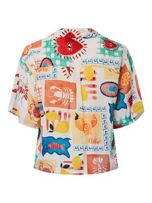 PCKLARISA SHIRT WVN BC Eggnog/HEART &amp; LOBST