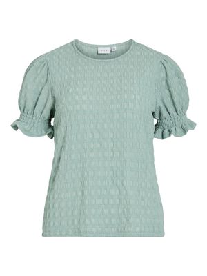 VIDRETE O-NECK S/S TOP Blue Surf