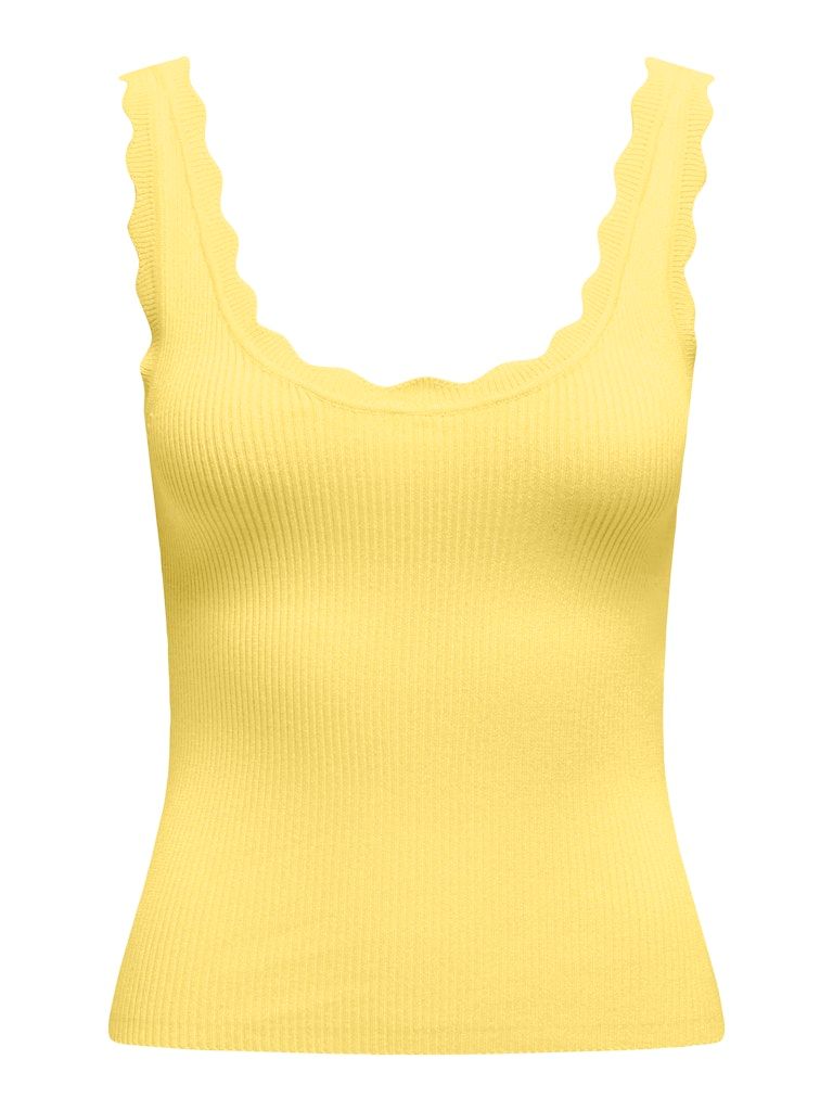 JDYNANNA S/L SCALLOP EDGE TOP KNT NOOS Pale Banana