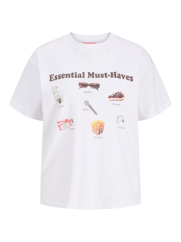 JXCOLLAGE RLX SS PRINT TEE JRS Bright White-MUST HAVES
