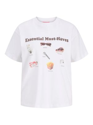 JXCOLLAGE RLX SS PRINT TEE JRS Bright White-MUST HAVES