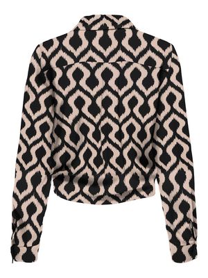 ONLNOVA LIFE LS KNOT SHIRT WVN Black/723 Rough noma