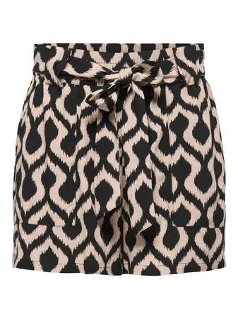 ONLNOVA LIFE VIS TALIA SHORTS WVN Black/723 Rough noma