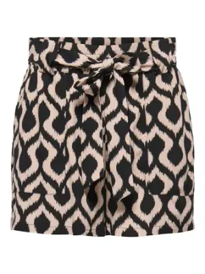 ONLNOVA LIFE VIS TALIA SHORTS WVN Black/723 Rough noma