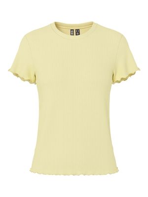 PCNICCA SS O-NECK TOP JRS NOOS French Vanilla