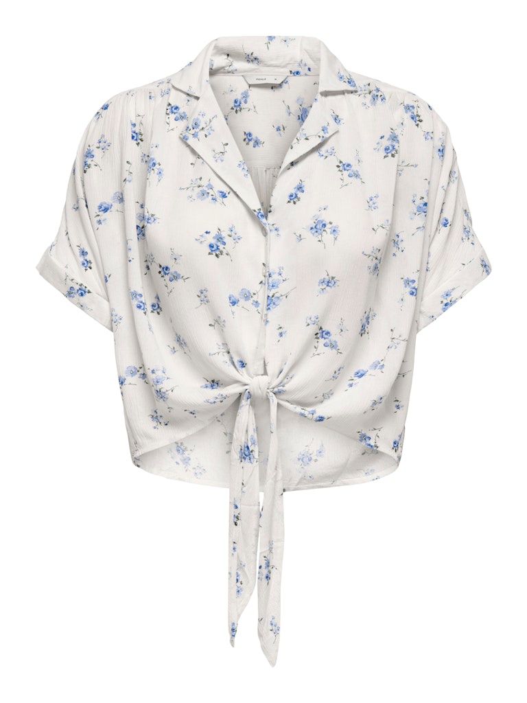 ONLPAULA LIFE S/S TIE SHIRT WVN NOOS Cloud Dancer/NIRA FL