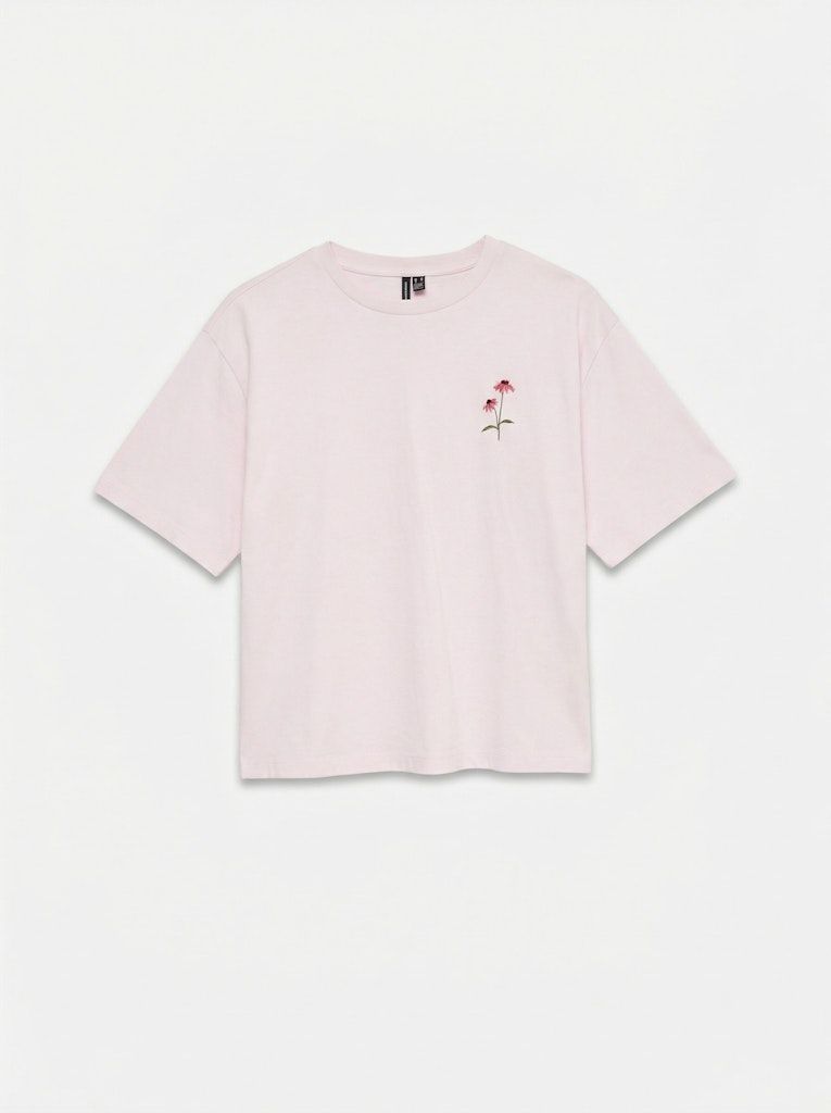 VMPAULINA THEA SS T-SHIRT JRS NOOS Pink-A-Boo-SMALL FLOWERS
