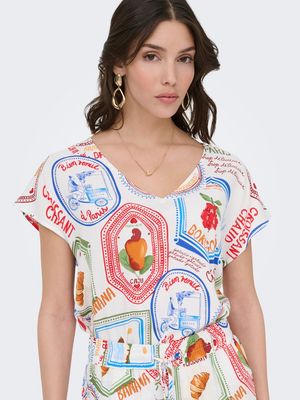 JDYSTAR SEZEN LIFE S/S TOP WVN DIA Cloud Dancer/01-02-2