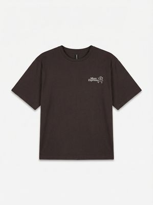VMPAULINA THEA SS T-SHIRT JRS NOOS Chocolate Torte-MORE ESPRESSO