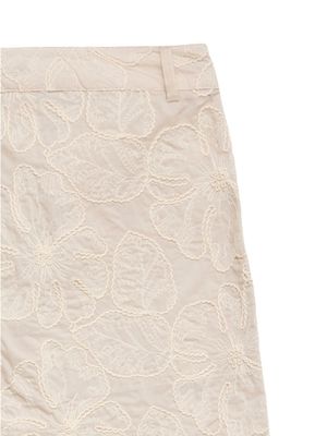 VMMILLIA HW EMBROIDERY SHORTS Oatmeal-OATMEAL EMBROIDERY