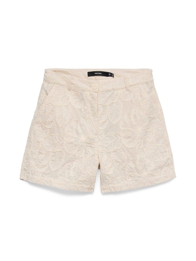 VMMILLIA HW EMBROIDERY SHORTS Oatmeal-OATMEAL EMBROIDERY