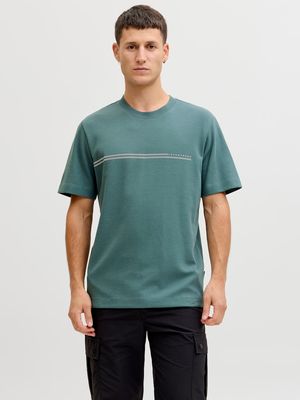 JCOFUSION CHEST BRAND TEE SS CREW NOOS North Atlantic