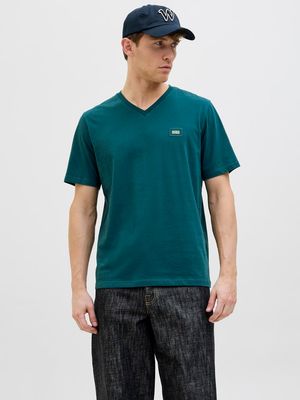 JCOREACH TEE SS V-NECK WEH24 SMU Deep Teal