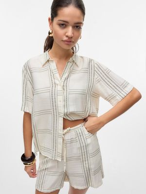 VMJOSIE BERTA 2/4 SHIRT WVN GA Cloud Dancer-Berta