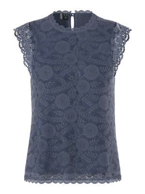 PCOLLINE SL LACE TOP WVN NOOS Ombre Blue