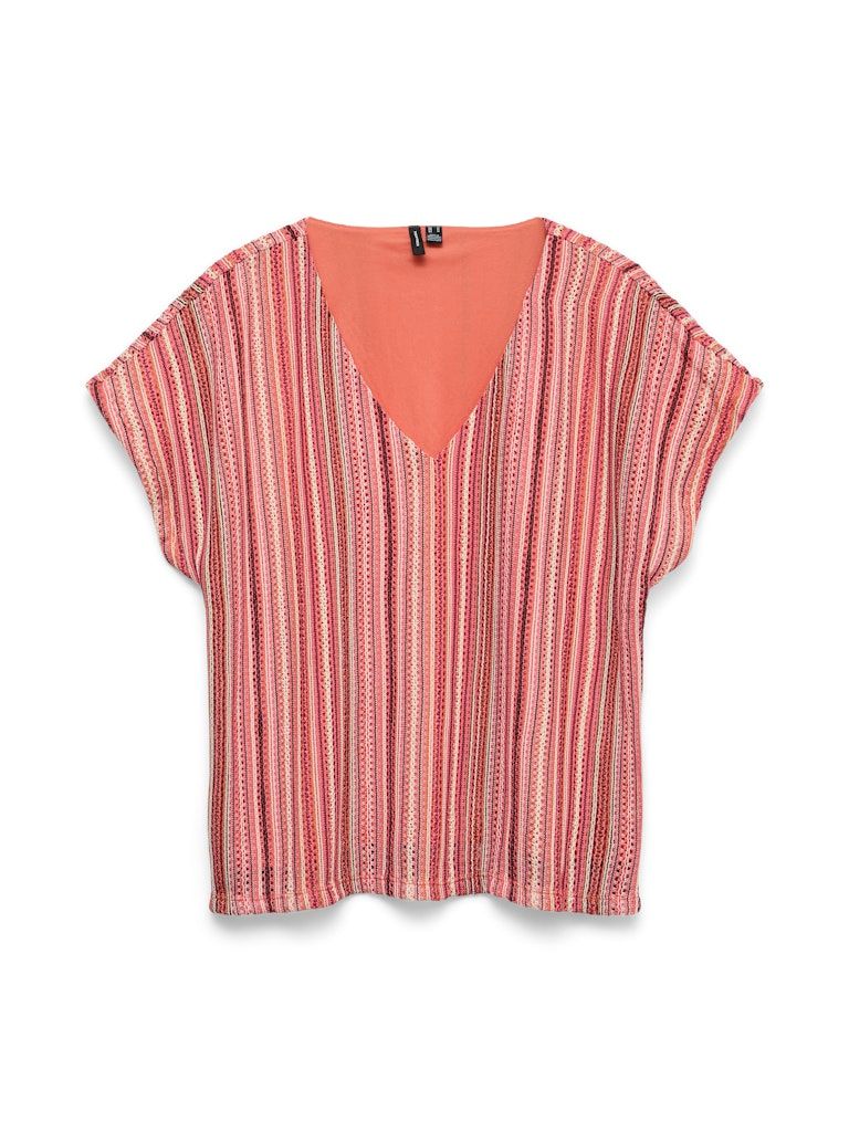 VMDEMI SS V-NECK TOP JRS GA Coral Paradise/Demi
