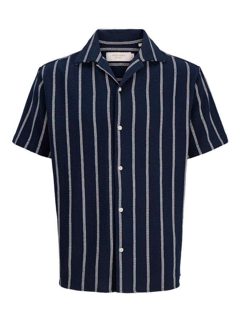 JJECOBA STRIPE RESORT SHIRT SS SN Sky Captain-STRIPES