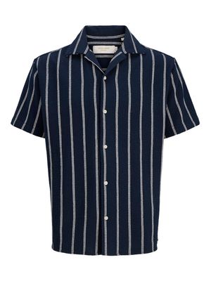 JJECOBA STRIPE RESORT SHIRT SS SN Sky Captain-STRIPES