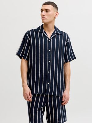 JJECOBA STRIPE RESORT SHIRT SS SN Sky Captain-STRIPES