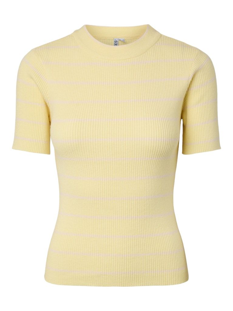 PCMIRA SS O-NECK KNIT NOOS BC French Vanilla/BIRCH