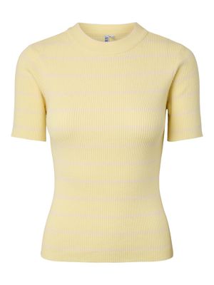 PCMIRA SS O-NECK KNIT NOOS BC French Vanilla/BIRCH