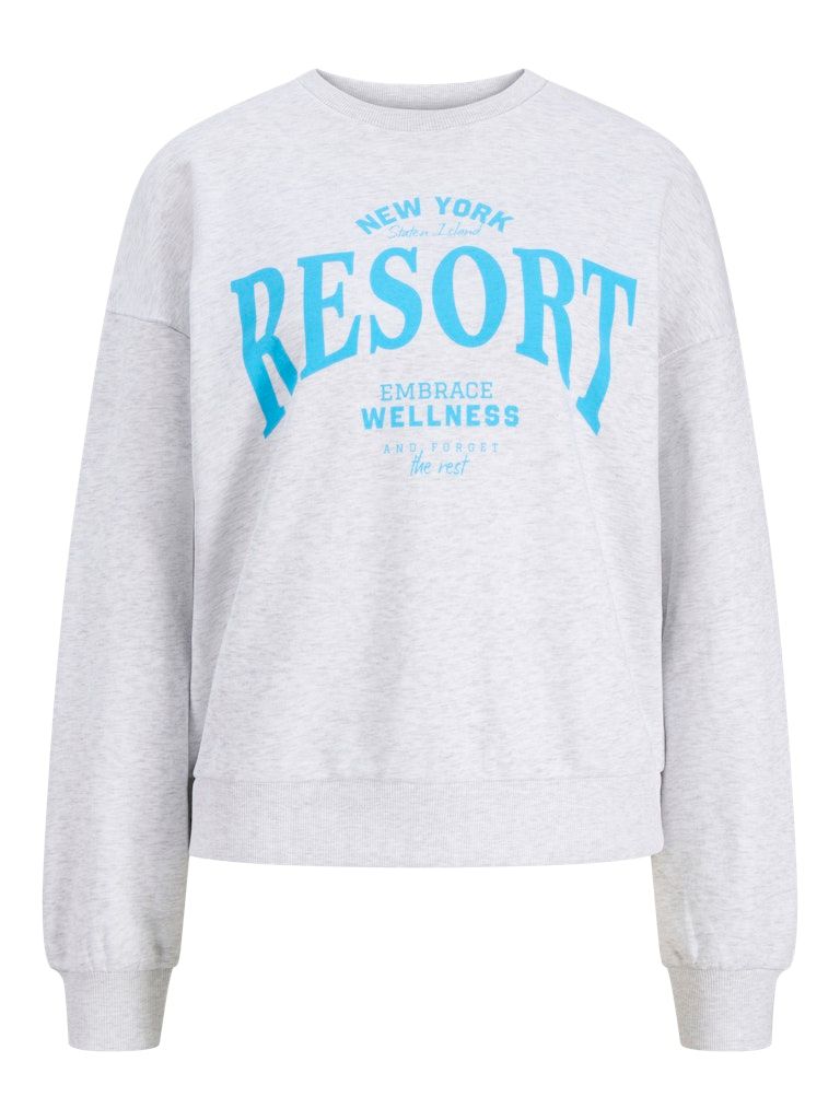 JXMERLE SPRING RLX SHORT LS CREW SWT LN White Melange/RESORT