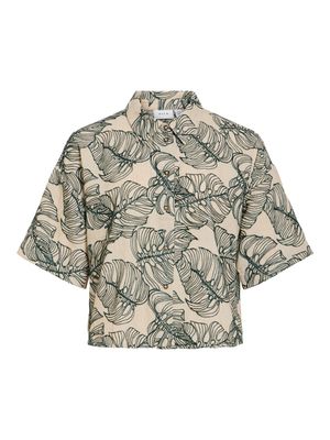 VIFLURA 2/4 SHIRT/1 Birch-ATLANTIC DEEP EMBROIDERY