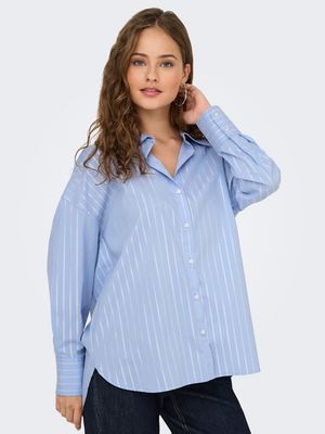 JDYMIO L/S LUREX LOOSE SHIRT WVN NOOS Chambray Blue/SILVER