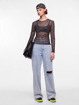 PCNINNI LS MESH TOP JRS NOOS BC Black/LEO