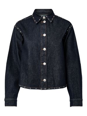 PCKARLA LS DENIM SHIRT D2D FSY PP Dark Blue Denim/RINS