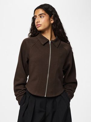 PCFILUCCA LS FITTED SWEAT CARDIGAN D2D Delicioso