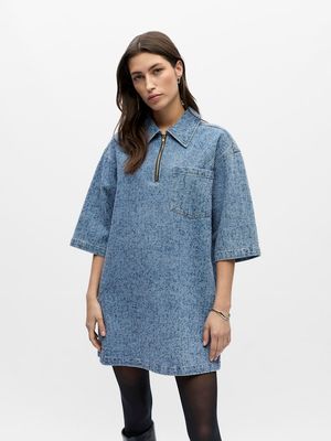 OBJFRIDA 3/4 SLEEVE LO DRESS NOOS Light Blue Denim