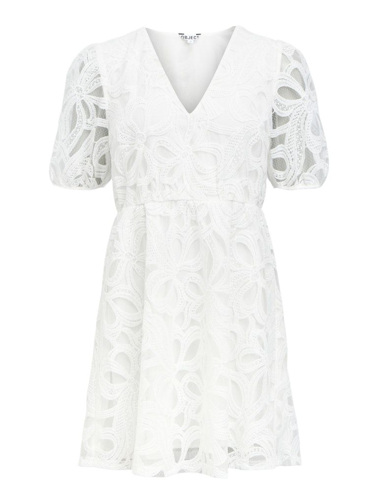 OBJROSE 3/4 RE SHORT DRESS E DIV Cloud Dancer