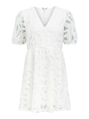 OBJROSE 3/4 RE SHORT DRESS E DIV Cloud Dancer