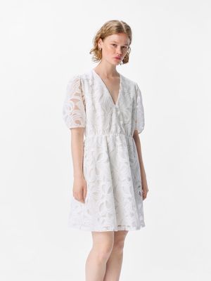 OBJROSE 3/4 RE SHORT DRESS E DIV Cloud Dancer