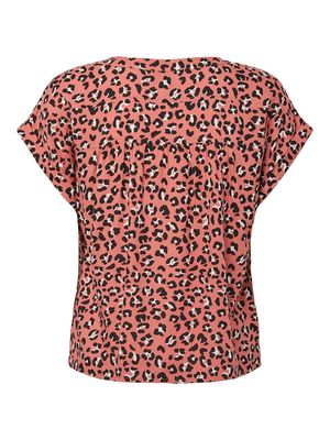 PCVIBE SL O-NECK TOP WVN D2D PP BC Apricot Brandy/leo