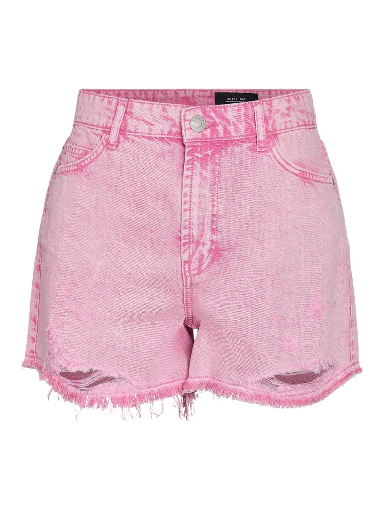 NMPOLLY OLESIA HW DESTROYED SHORTS Begonia Pink/Washed