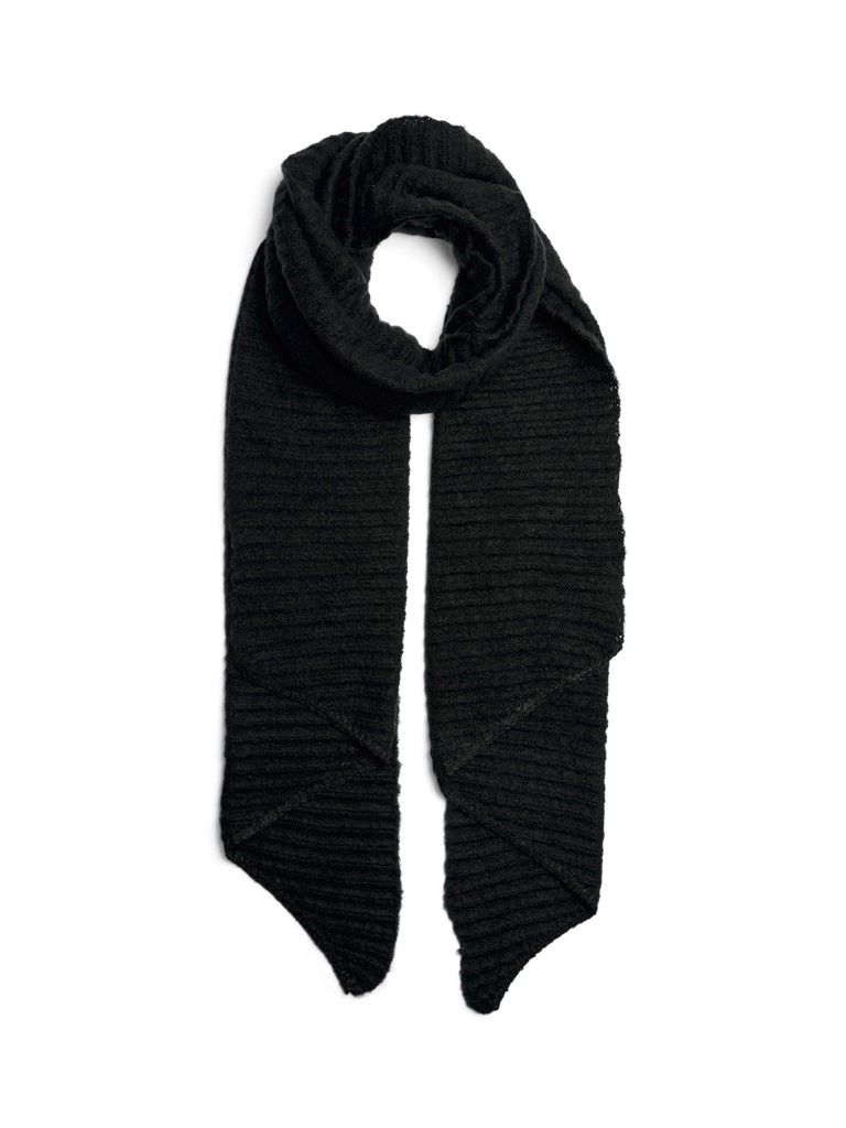 PCPYRON STRUCTURED LONG SCARF NOOS BC Black