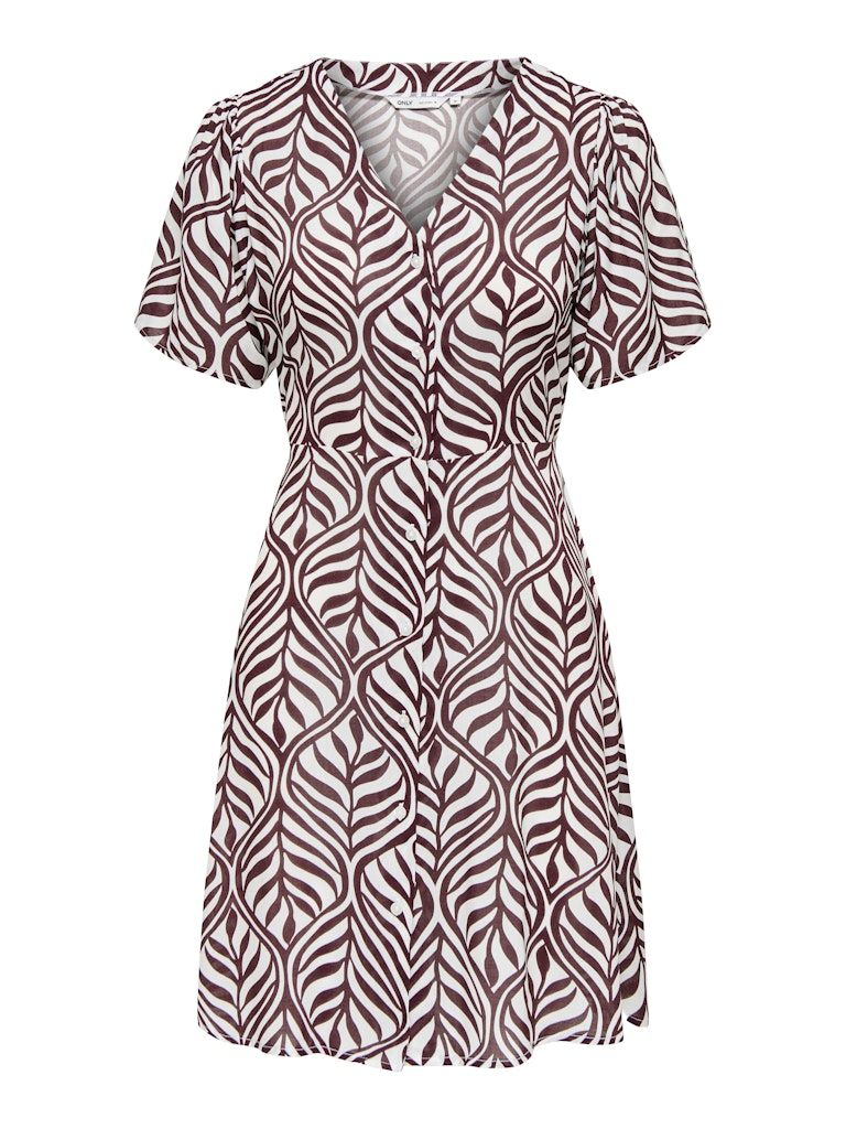 ONLEVIDA S/S SHORT DRESS WVN NOOS Fudge/KELLY LEAF