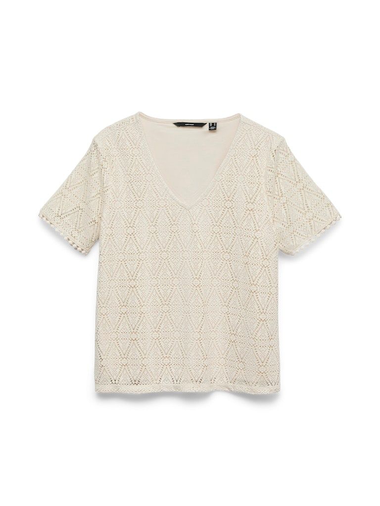 VMMAYA SS V NECK TOP JRS Birch