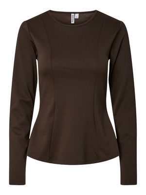 PCLUCCI LS PEPLUM TOP JRS D2D Delicioso