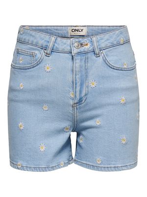 ONLJOSEPHINE HW DAISY DNM SHORTS AZGNOOS Light Blue Denim