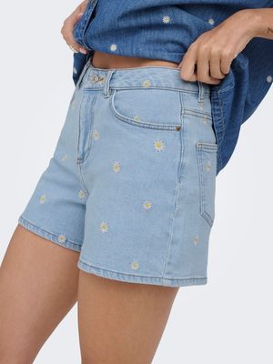 ONLJOSEPHINE HW DAISY DNM SHORTS AZGNOOS Light Blue Denim