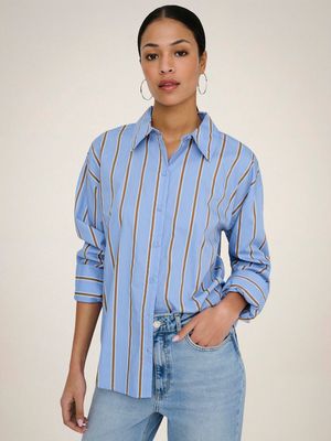 JDYSERENA L/S SHIRT WVN NOOS Bel Air Blue/GOLDEN